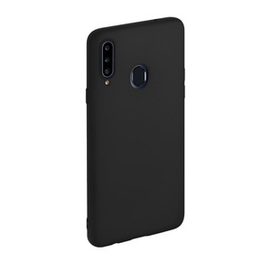 Чехол Gel Color Case для Samsung Galaxy A20S (2019), черный, PET белый, Deppa 87377