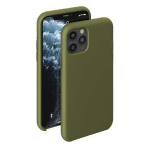 Чехол Liquid Silicone Case для Apple iPhone 11 Pro, оливковый, картон, Deppa 87288