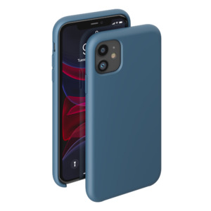 Чехол Liquid Silicone Case для Apple iPhone 11, синий, картон, Deppa 87304