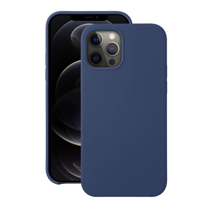 Накладка Liquid Silicone для Apple iPhone 12/12 Pro, синий, картон, Deppa