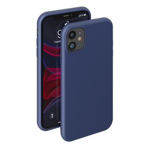 Чехол Gel Color Case Basic  для Apple iPhone 11, синий, PET белый, Deppa 87229