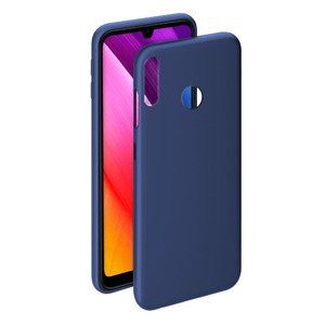 Чехол Gel Color Case для Huawei Y7 (2019), синий, PET белый, Deppa 86661
