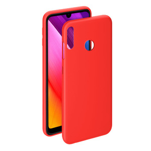 Чехол Gel Color Case для Huawei Y7 (2019), красный, PET белый, Deppa 86662