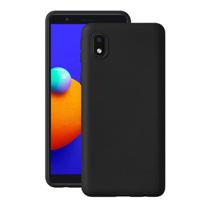 Чехол Gel Color Case для Samsung Galaxy A01 Core (2020), черный, PET синий, Deppa 87689