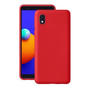 Чехол Gel Color Case для Samsung Galaxy A01 Core (2020), красный, PET синий, Deppa 87691