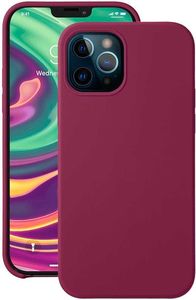 Накладка Liquid Silicone для Apple iPhone 12 Pro/12, бургунди, картон, Deppa 87781