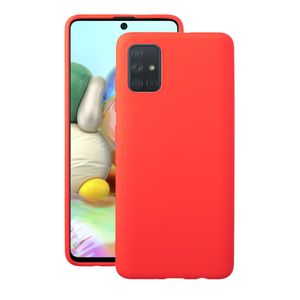 Чехол Gel Color Case для Samsung Galaxy A51 (2020), красный, PET синий, Deppa 87639