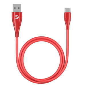 Дата-кабель Ceramic USB - USB-C, 1м, красный, Deppa