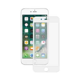 Защитное стекло 3D Full Glue для Apple iPhone 7/8 Plus, 0.3 мм, белое, Deppa