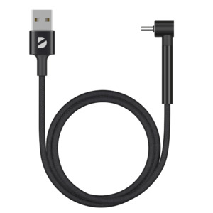 Дата-кабель Stand USB - USB-C,  подставка, алюминий, 1м, черный, Deppa 72295