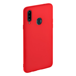 Чехол Gel Color Case для Samsung Galaxy A20S (2019), красный, PET белый, Deppa 87386