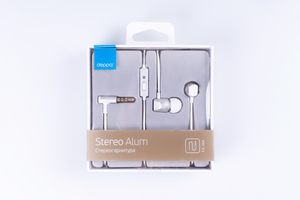 Стереогарнитура Deppa Stereo Alum, серебряный, Deppa
