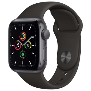 Умные часы Apple Watch SE GPS, 44mm Space Gray Aluminium Black Sport Band (Ростест)